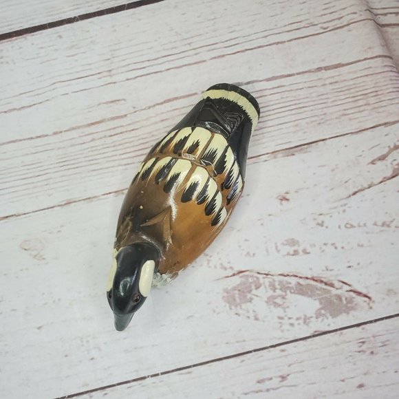 Gorgeous Wooden Duck Decoy 7" Colorful Hand Painted Shelf Sitter Home Décor - Picture 6 of 10